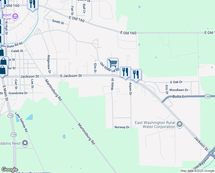 map of restaurants, bars, coffee shops, grocery stores, and more near Future Boulevard in Salem