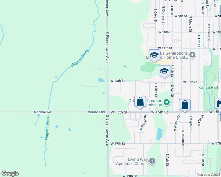 map of restaurants, bars, coffee shops, grocery stores, and more near 1322 Dogwood Street in Ottawa