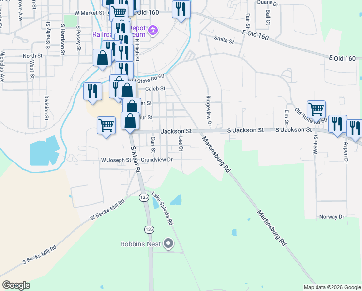 map of restaurants, bars, coffee shops, grocery stores, and more near 900 Lee Street in Salem