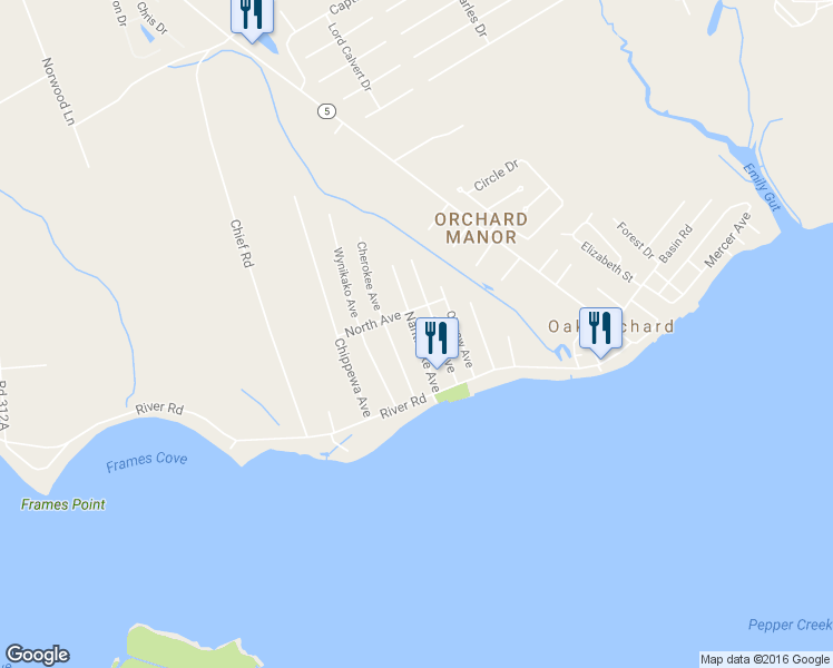 map of restaurants, bars, coffee shops, grocery stores, and more near Nanticoke Avenue in Millsboro
