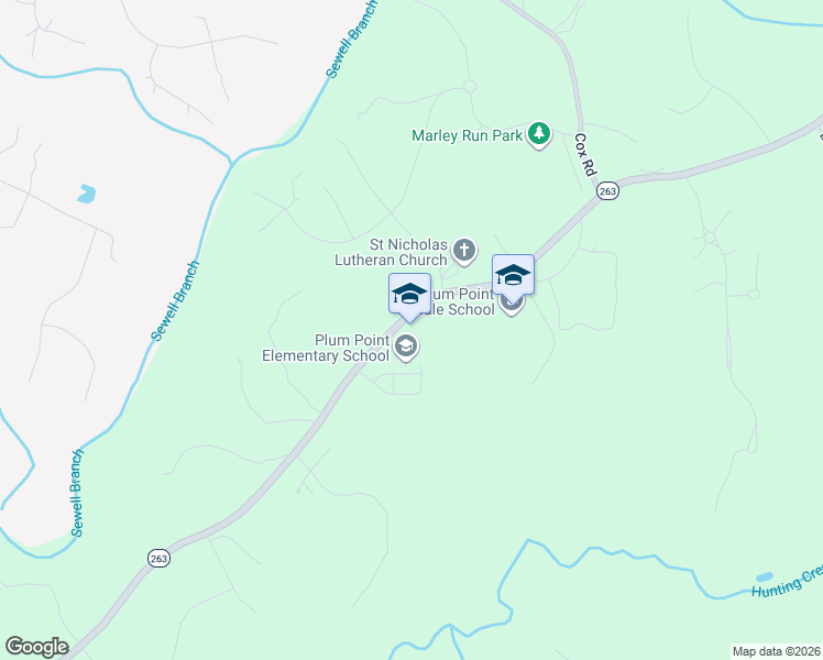map of restaurants, bars, coffee shops, grocery stores, and more near 1245 Plum Point Road in Huntingtown