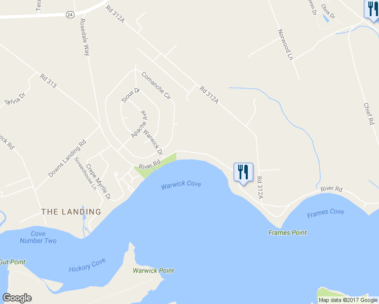 map of restaurants, bars, coffee shops, grocery stores, and more near 31278 River Road in Millsboro