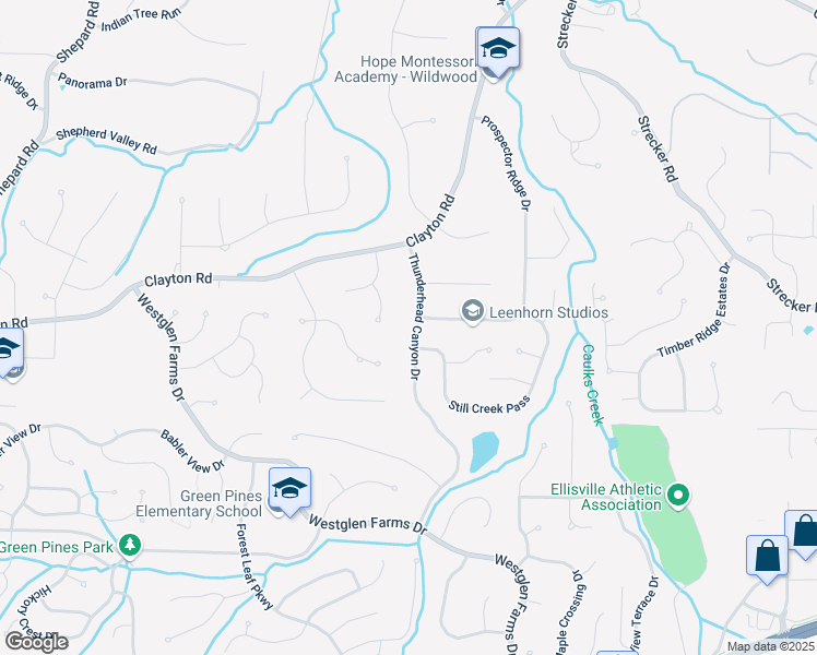 map of restaurants, bars, coffee shops, grocery stores, and more near 2009 Medicine Bow Drive in Ballwin