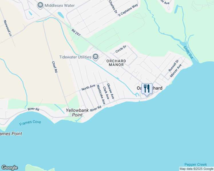 map of restaurants, bars, coffee shops, grocery stores, and more near 28526 Okwaw Avenue in Millsboro