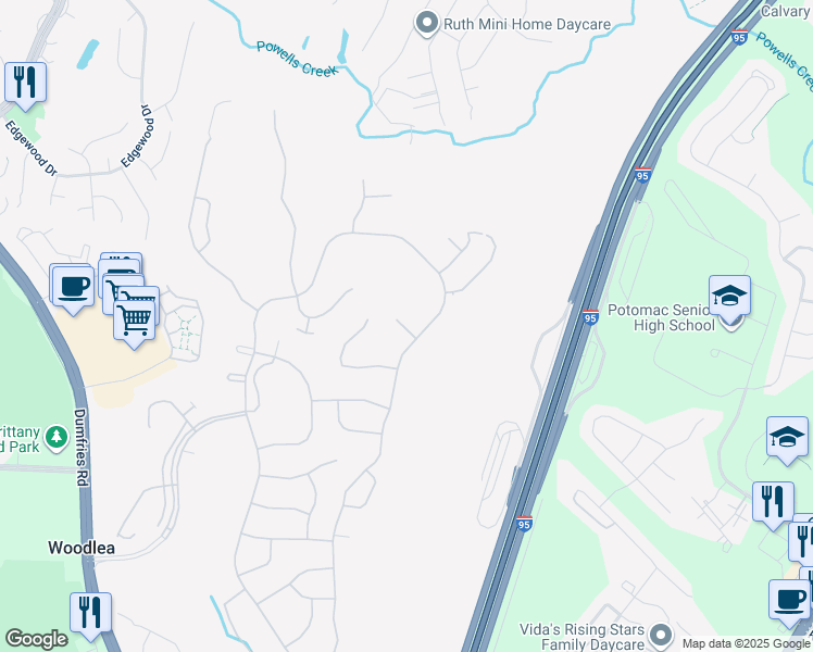 map of restaurants, bars, coffee shops, grocery stores, and more near 17140 Four Seasons Drive in Montclair