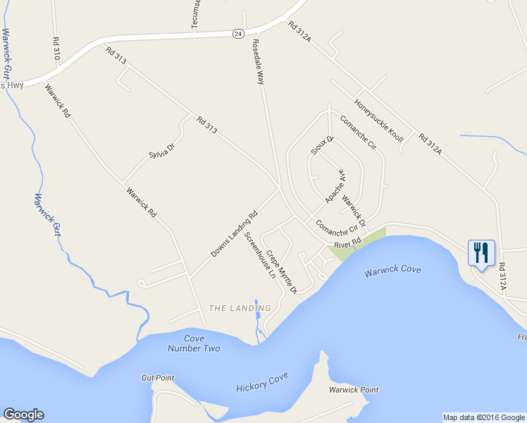 map of restaurants, bars, coffee shops, grocery stores, and more near 30828 Downs Landing Road in Millsboro