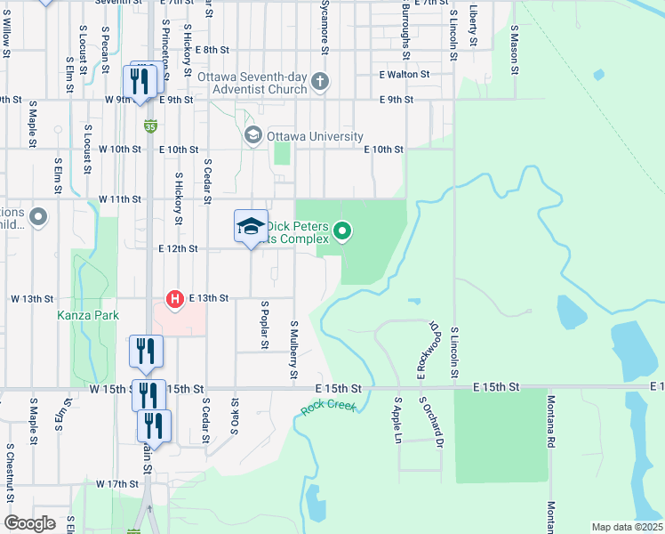 map of restaurants, bars, coffee shops, grocery stores, and more near 8 Brookside Lane in Ottawa