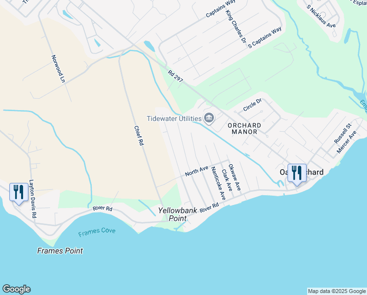 map of restaurants, bars, coffee shops, grocery stores, and more near 28334 Wynikako Avenue in Millsboro