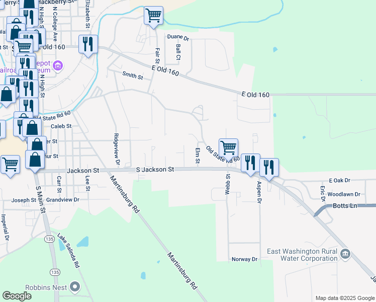 map of restaurants, bars, coffee shops, grocery stores, and more near 701-799 Elm Street in Salem