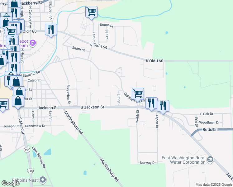 map of restaurants, bars, coffee shops, grocery stores, and more near 705 Elm Street in Salem