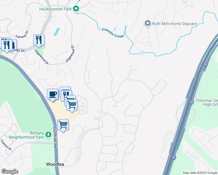 map of restaurants, bars, coffee shops, grocery stores, and more near 16142 Dancing Leaf Place in Montclair