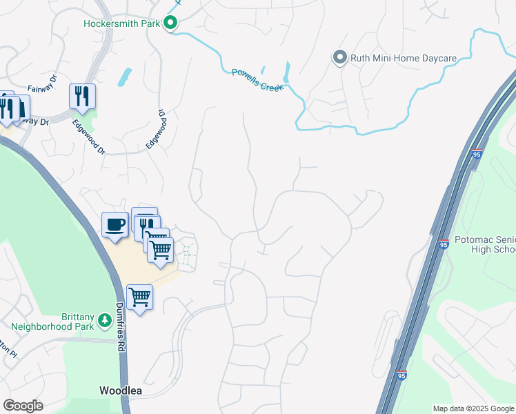 map of restaurants, bars, coffee shops, grocery stores, and more near 16139 Dancing Leaf Place in Montclair