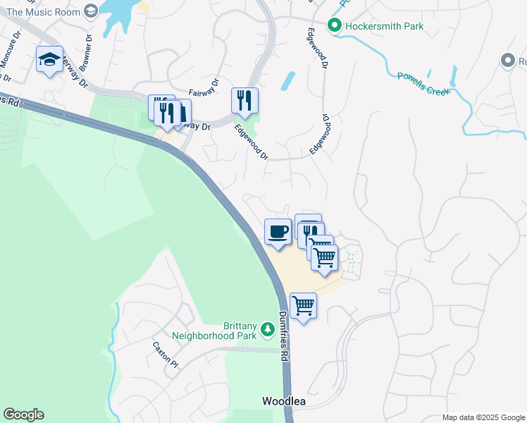 map of restaurants, bars, coffee shops, grocery stores, and more near 16187 Taconic Circle in Montclair
