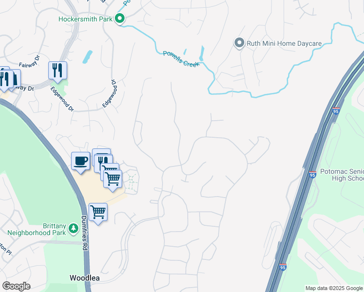 map of restaurants, bars, coffee shops, grocery stores, and more near 16135 Dancing Leaf Place in Montclair