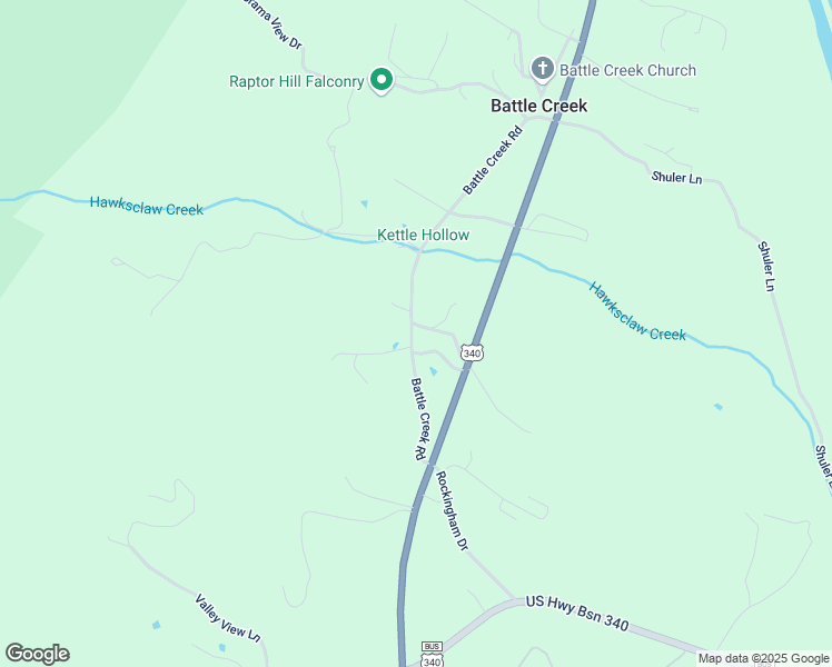 map of restaurants, bars, coffee shops, grocery stores, and more near 857 Battle Creek Road in Stanley