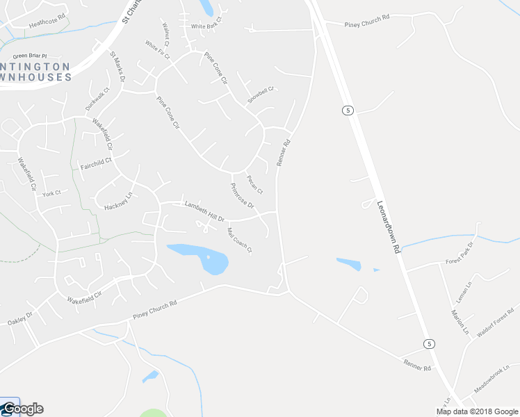 map of restaurants, bars, coffee shops, grocery stores, and more near 3759 Primrose Drive in Waldorf