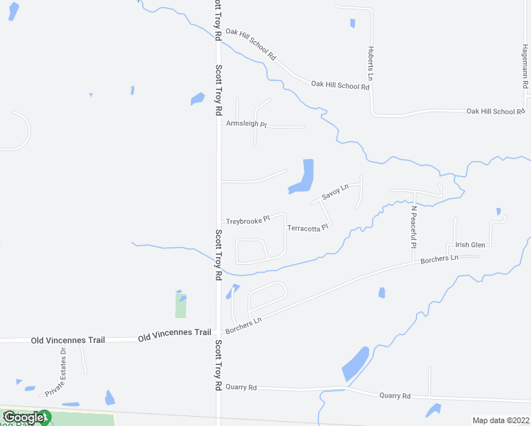 map of restaurants, bars, coffee shops, grocery stores, and more near 8425 Treybrook Place in O'Fallon