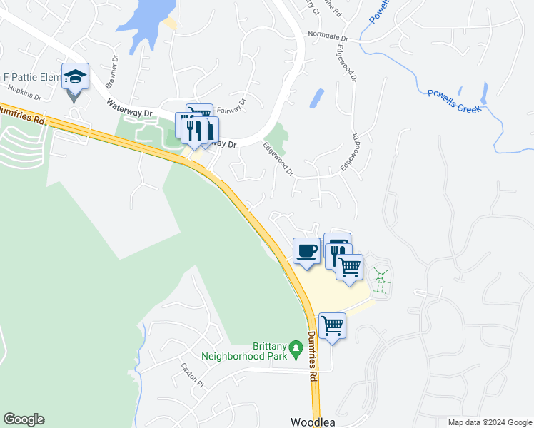 map of restaurants, bars, coffee shops, grocery stores, and more near 16246 Taconic Circle in Montclair