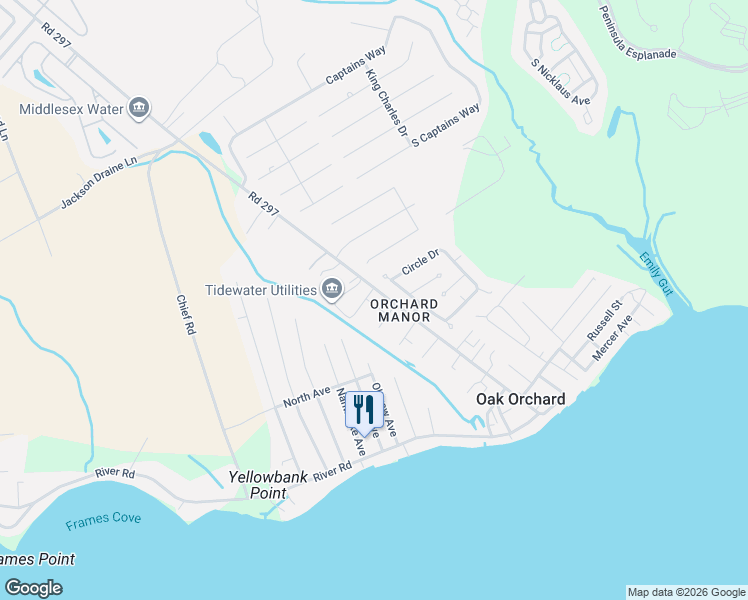 map of restaurants, bars, coffee shops, grocery stores, and more near in Sussex County
