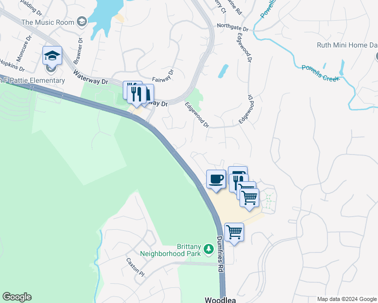 map of restaurants, bars, coffee shops, grocery stores, and more near 16240 Taconic Circle in Montclair