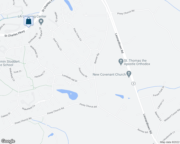 map of restaurants, bars, coffee shops, grocery stores, and more near 3680 Pecan Court in Saint Charles