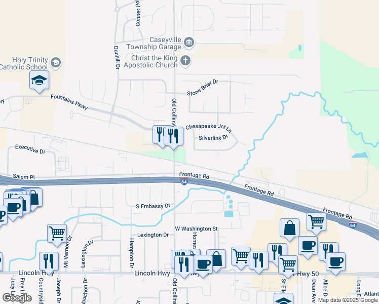 map of restaurants, bars, coffee shops, grocery stores, and more near 941 Pacific Crossing Drive in O'Fallon
