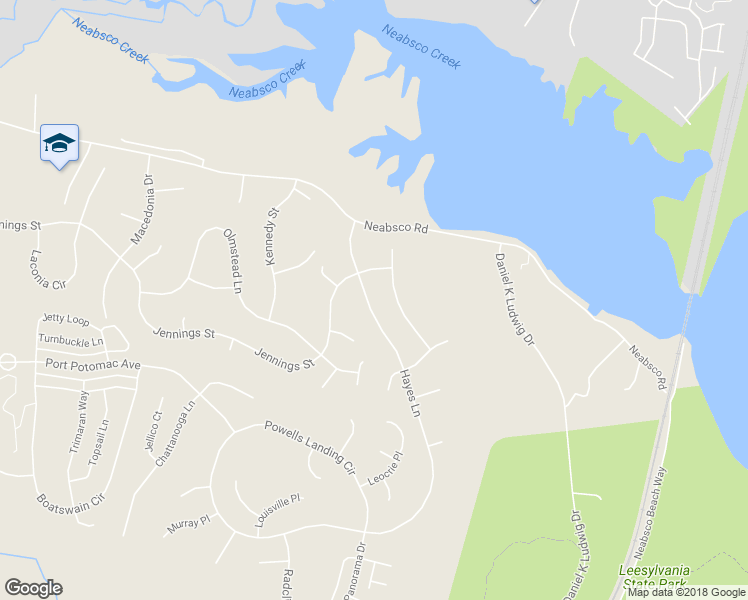 map of restaurants, bars, coffee shops, grocery stores, and more near 16037 Hayes Lane in Woodbridge
