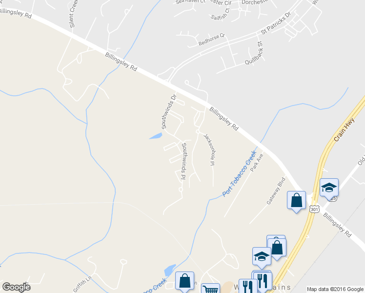 map of restaurants, bars, coffee shops, grocery stores, and more near 10771 Esprit Place in Charles
