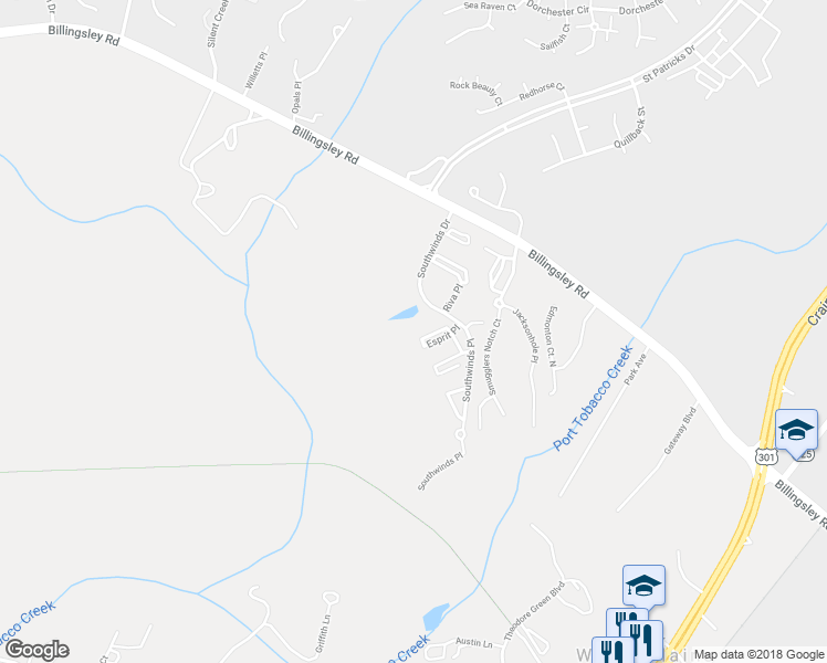 map of restaurants, bars, coffee shops, grocery stores, and more near 10708 Esprit Place in White Plains