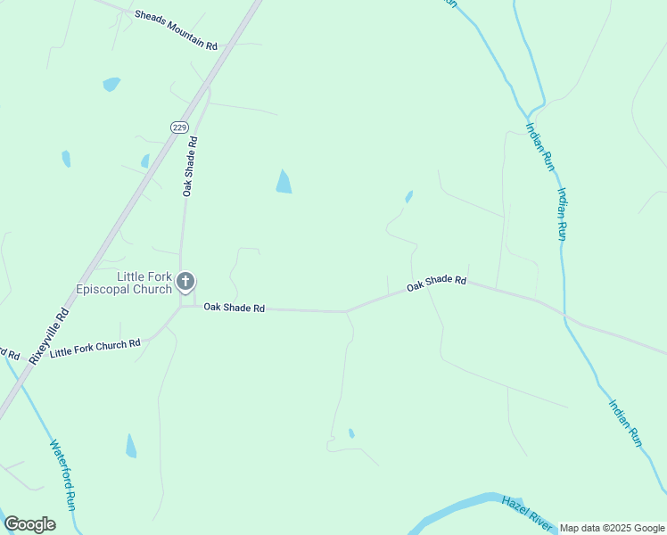 map of restaurants, bars, coffee shops, grocery stores, and more near 16641 Oak Shade Road in Rixeyville