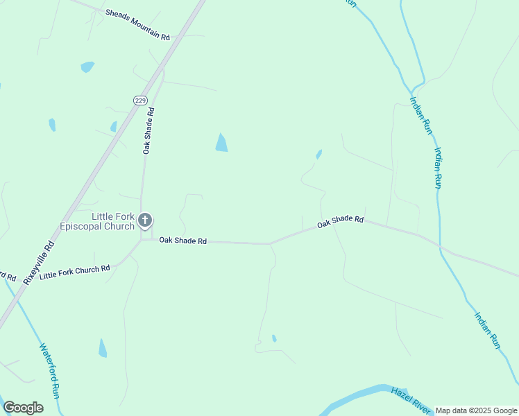 map of restaurants, bars, coffee shops, grocery stores, and more near 16641 Oak Shade Road in Rixeyville