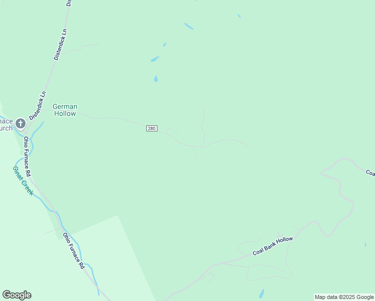 map of restaurants, bars, coffee shops, grocery stores, and more near 718 German Hollow in Franklin Furnace