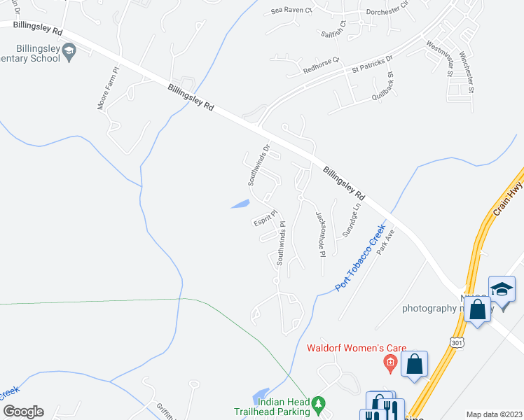 map of restaurants, bars, coffee shops, grocery stores, and more near 10748 Esprit Place in White Plains
