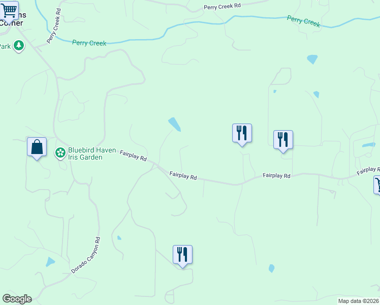 map of restaurants, bars, coffee shops, grocery stores, and more near 7161 Fairplay Road in Somerset