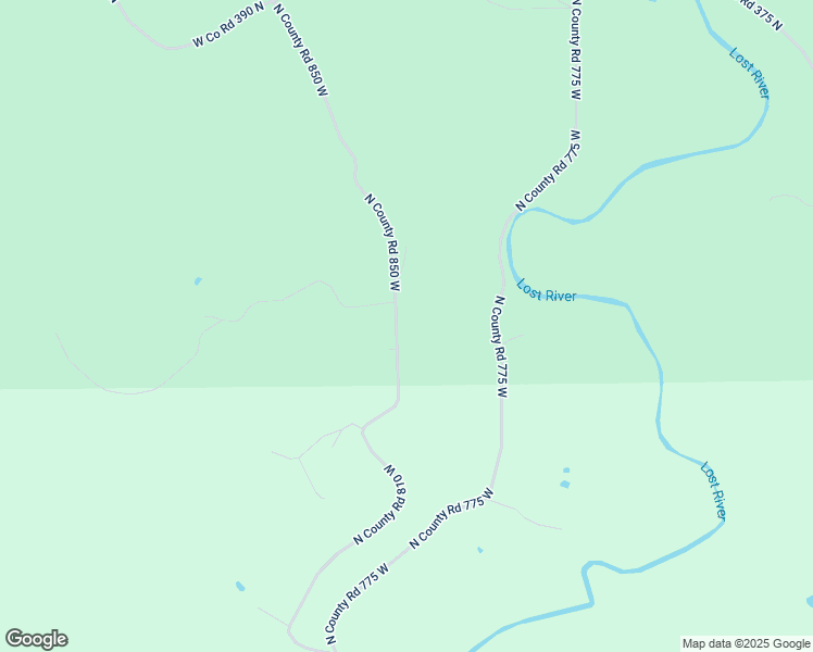 map of restaurants, bars, coffee shops, grocery stores, and more near 3094 North County Road 810 West in West Baden Springs