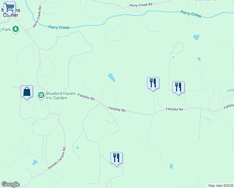 map of restaurants, bars, coffee shops, grocery stores, and more near 7161 Fairplay Road in Somerset