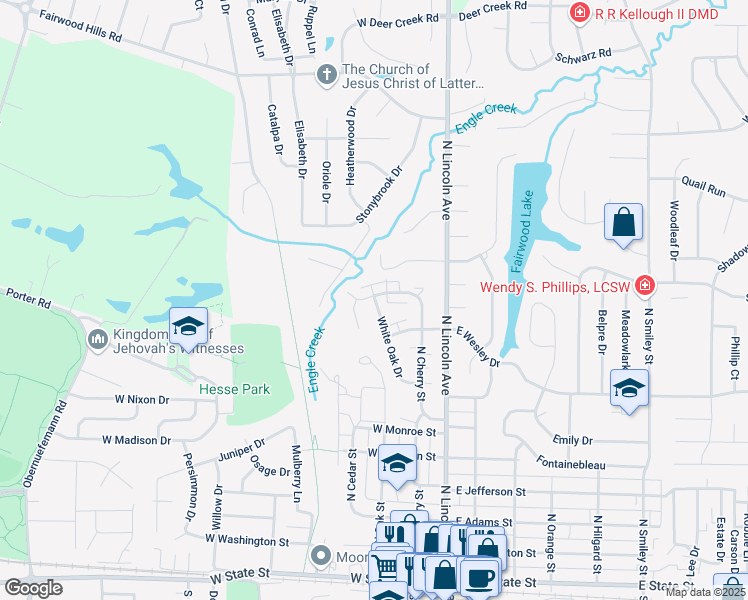 map of restaurants, bars, coffee shops, grocery stores, and more near 808 Nowland Court in O'Fallon