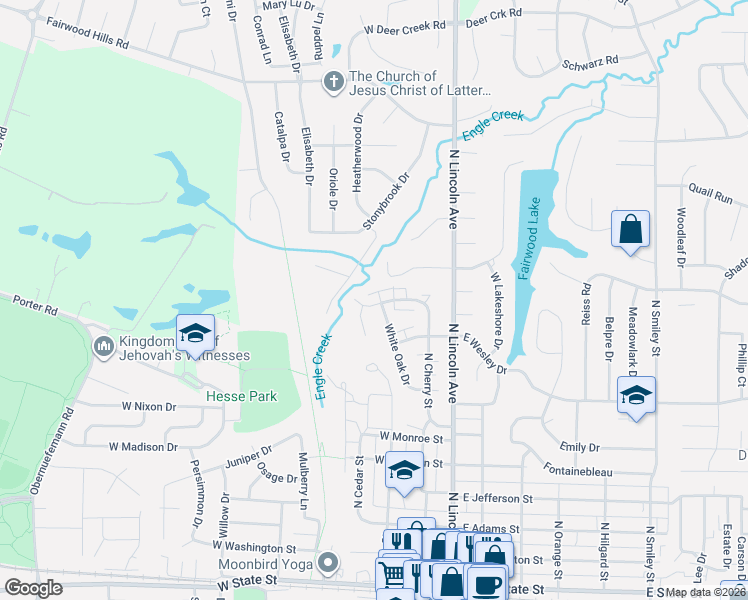 map of restaurants, bars, coffee shops, grocery stores, and more near 924 Mace's Grove Street in O'Fallon