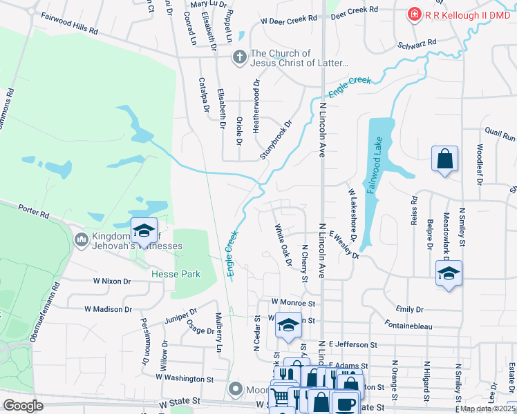 map of restaurants, bars, coffee shops, grocery stores, and more near 1006 Mace's Grove Street in O'Fallon