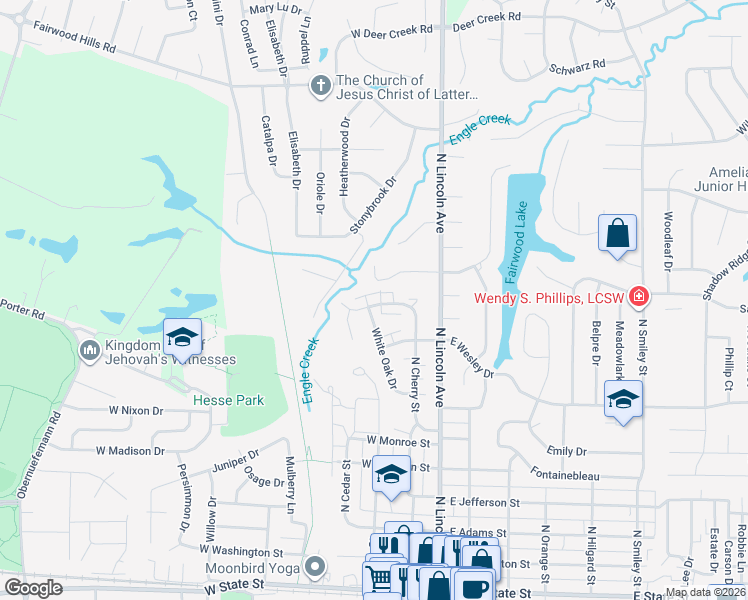 map of restaurants, bars, coffee shops, grocery stores, and more near 924 Mace's Grove Street in O'Fallon