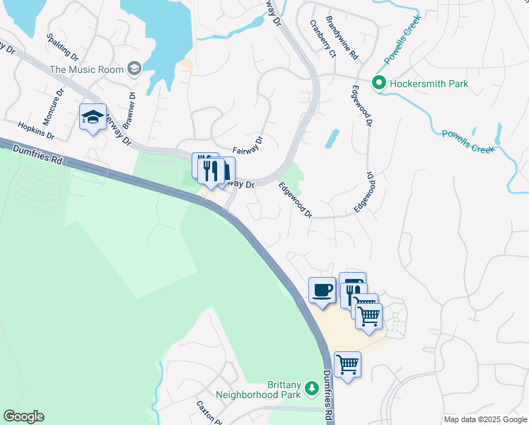 map of restaurants, bars, coffee shops, grocery stores, and more near 16149 Alexander Place in Montclair