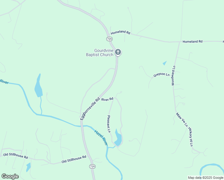 map of restaurants, bars, coffee shops, grocery stores, and more near 7231 Eggbornsville Road in Rixeyville