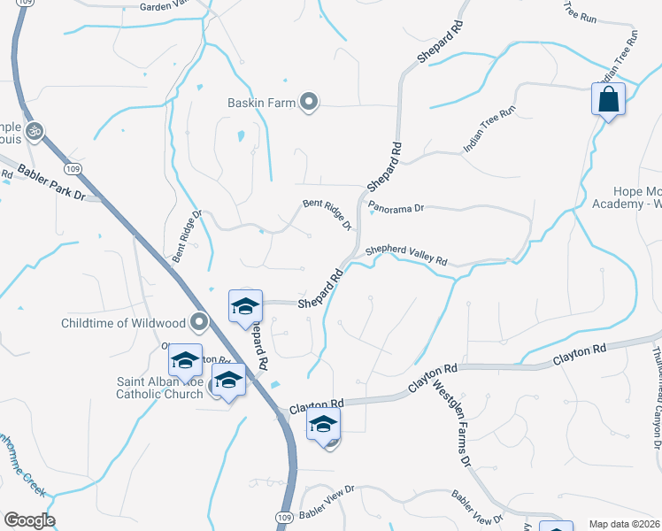 map of restaurants, bars, coffee shops, grocery stores, and more near 1909 Shepard Road in Wildwood