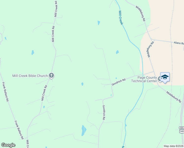 map of restaurants, bars, coffee shops, grocery stores, and more near 326 Running Pine Road in Luray