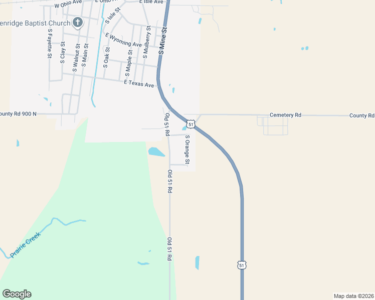 map of restaurants, bars, coffee shops, grocery stores, and more near South Orange Street in Sandoval