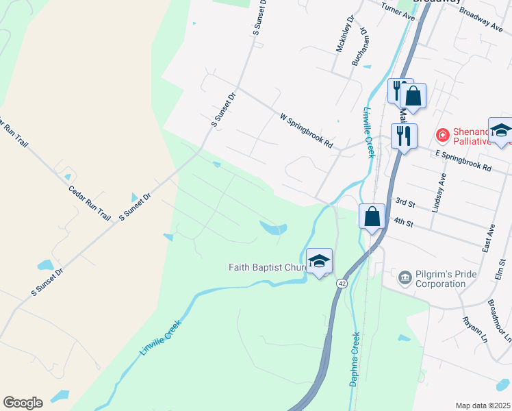 map of restaurants, bars, coffee shops, grocery stores, and more near 430 Acme Company Street in Broadway