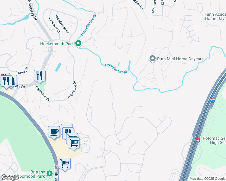 map of restaurants, bars, coffee shops, grocery stores, and more near 16035 Dancing Leaf Place in Montclair