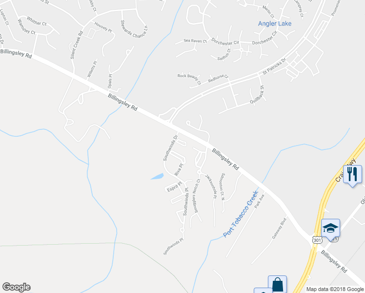 map of restaurants, bars, coffee shops, grocery stores, and more near 10453 Sextant Place in Charles