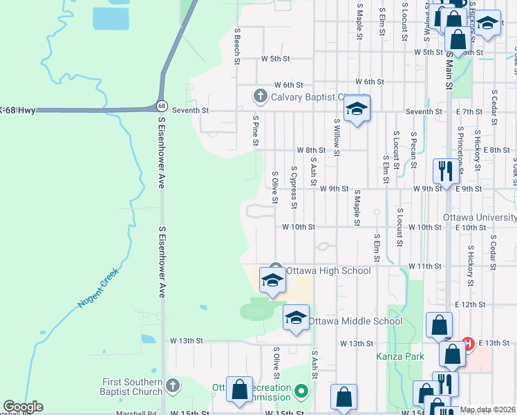 map of restaurants, bars, coffee shops, grocery stores, and more near 4 Canterbury Court in Ottawa