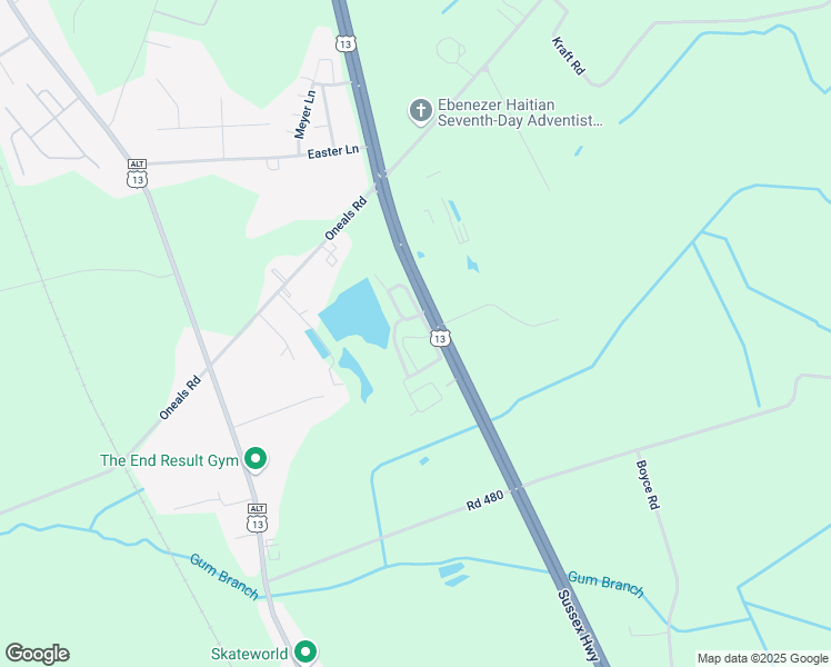 map of restaurants, bars, coffee shops, grocery stores, and more near 9670 Chelsea Lane in Seaford
